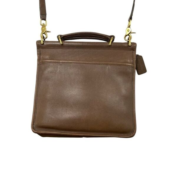 Vintage Coach Taupe Leather Willis Crossbody & Top Handle Bag F6C-9927 - Picture 11 of 15